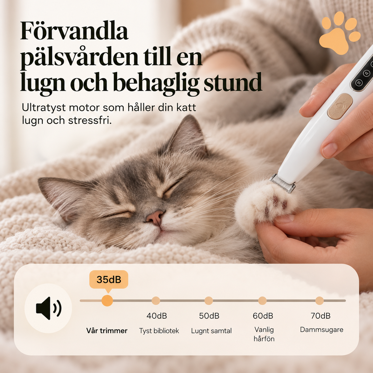Noreeli™ Katttrimmer Hjälp din katt slippa smärtsamma tovor